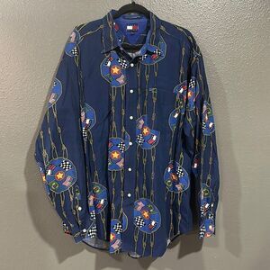 Vintage Tommy Hilfiger Flags and Knots Button up Shirt XL